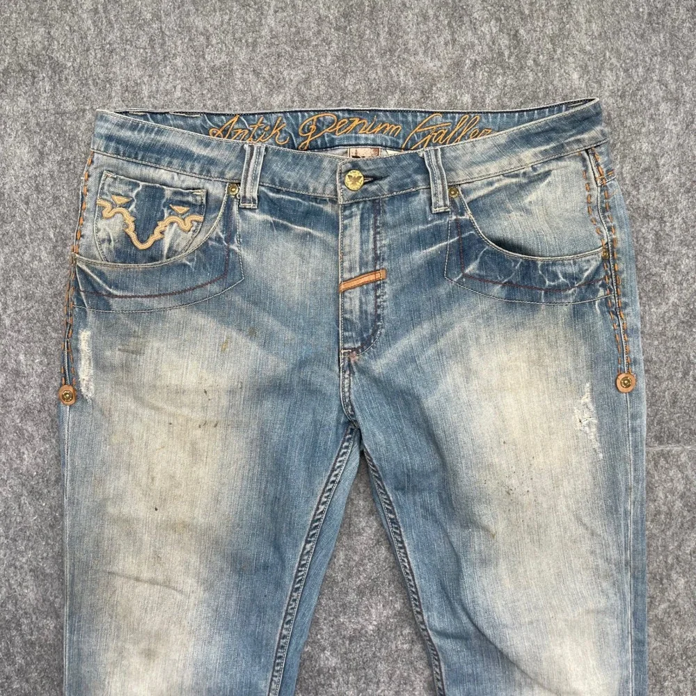 Antik Denim Jeans Mens 38 Distressed Straight Leg Y2K Style